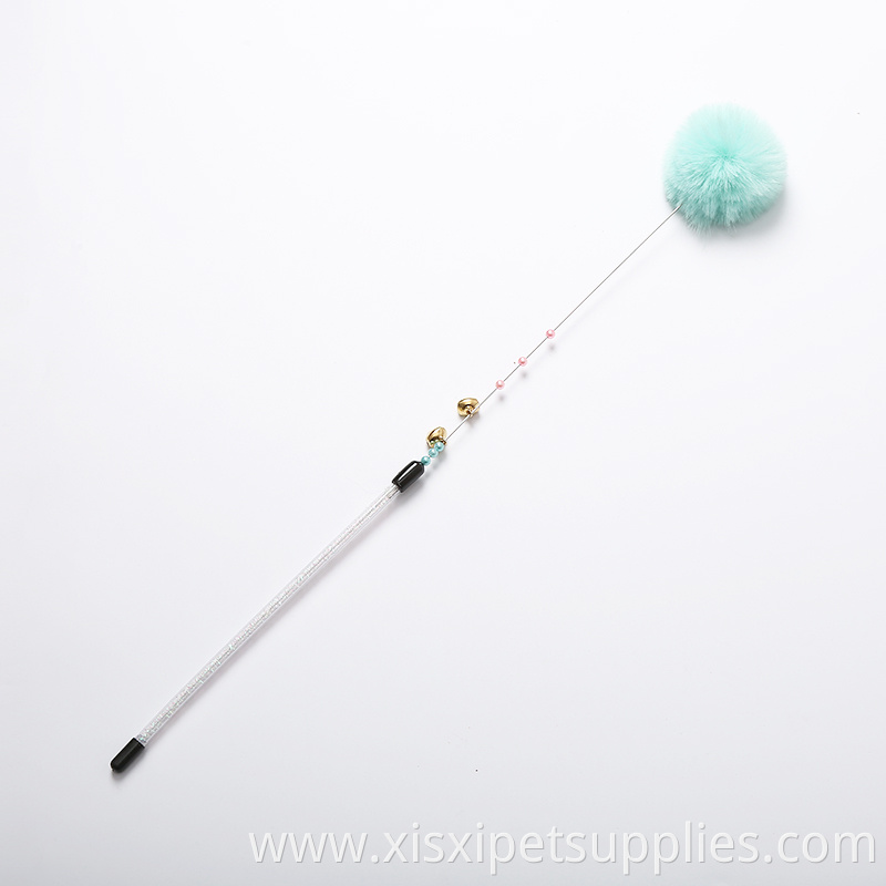 girl like colorful cat teaser toy kitten ball with bell